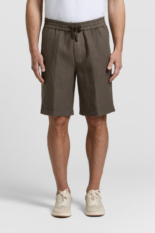 Linen canvas jogger Bermuda shorts