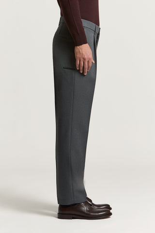 Pure wool gabardine trousers