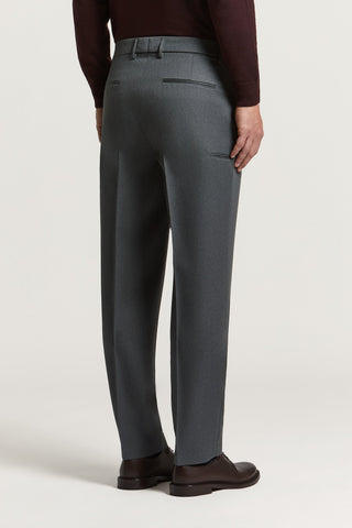 Pure wool gabardine trousers