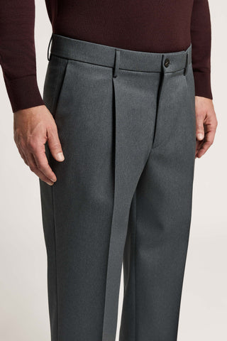 Pure wool gabardine trousers