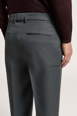 Pure wool gabardine trousers