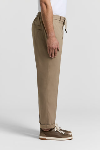 Cotton-blend poplin jogger trousers