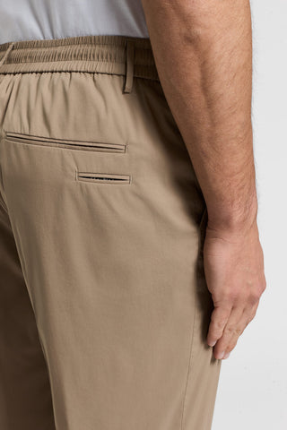 Cotton-blend poplin jogger trousers