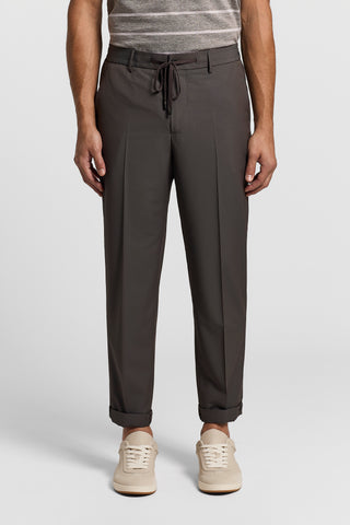 Lightweight wool fabric jogger trousers