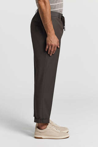 Lightweight wool fabric jogger trousers
