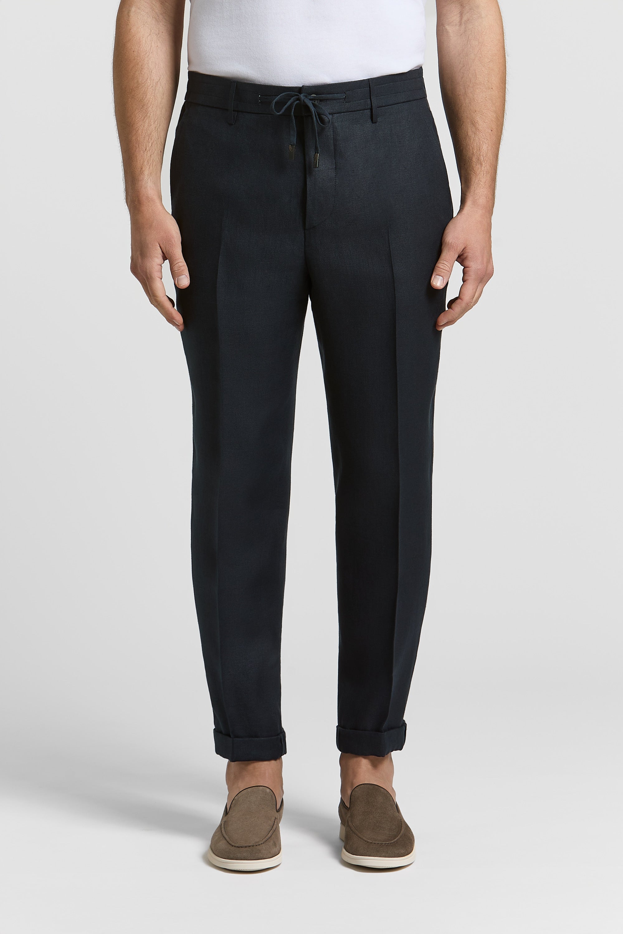Pure linen gabardine trousers | Peserico US
