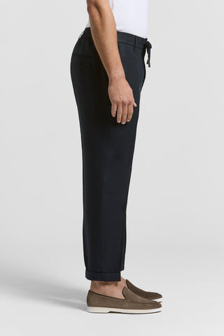 Pure linen gabardine trousers