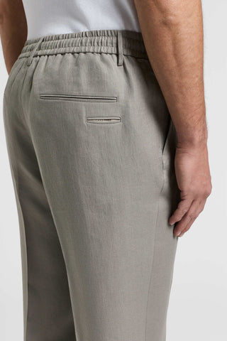 Pure linen gabardine trousers