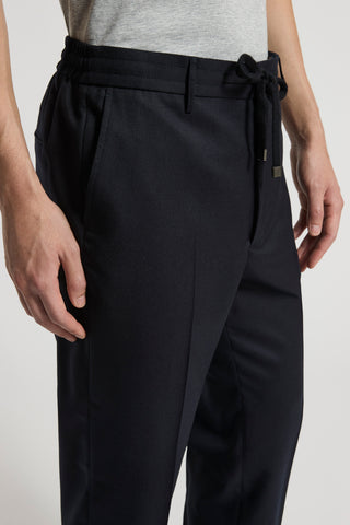Pure virgin wool flannel trousers