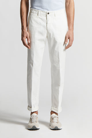 Stretch cotton gabardine chino trousers