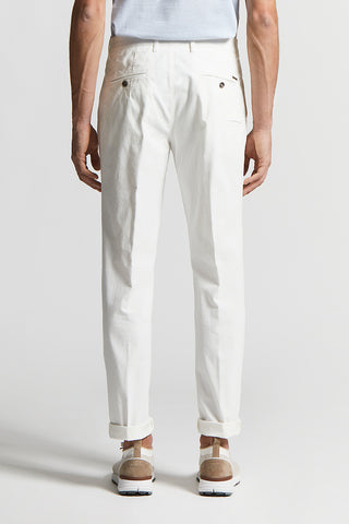 Stretch cotton gabardine chino trousers