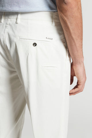 Stretch cotton gabardine chino trousers