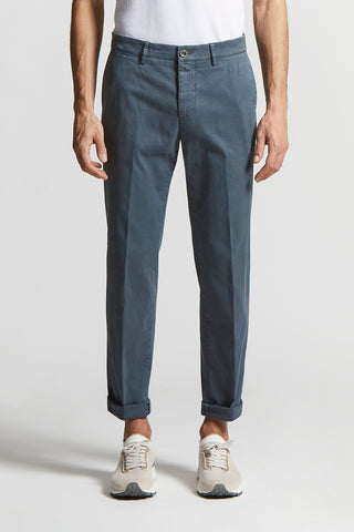 Stretch cotton gabardine chino trousers