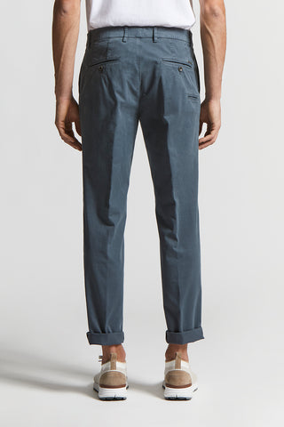 Stretch cotton gabardine chino trousers