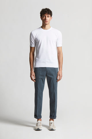 Stretch cotton gabardine chino trousers