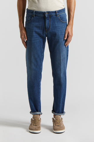 5-pocket denim in stretch cotton twill