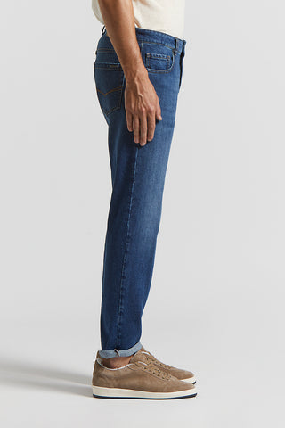 5-pocket denim in stretch cotton twill