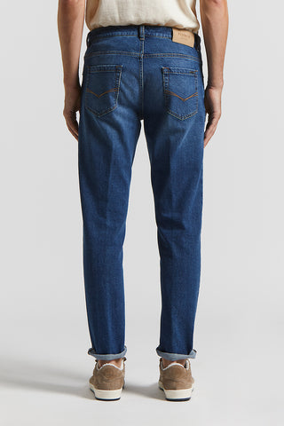 5-pocket denim in stretch cotton twill