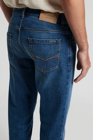 5-pocket denim in stretch cotton twill