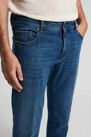 5-pocket denim in stretch cotton twill