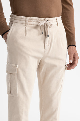 Corduroy joggers with pockets