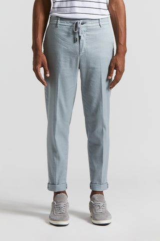 Stretch linen-cotton twill jogger trousers