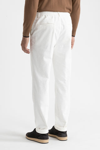 Cotton velvet jogger trousers