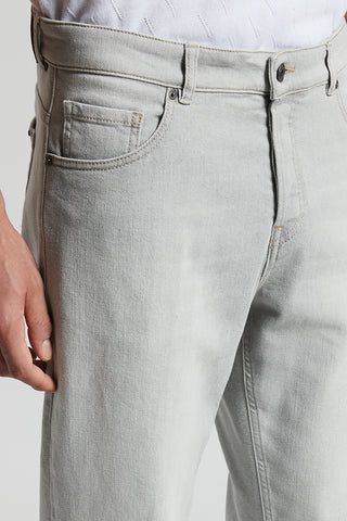 Lightweight stretch cotton 5-pocket denim