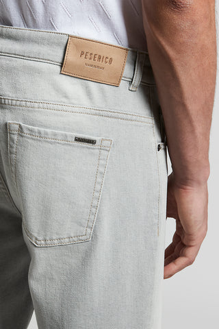 Lightweight stretch cotton 5-pocket denim