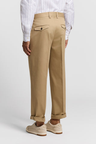 Cotton gabardine trousers