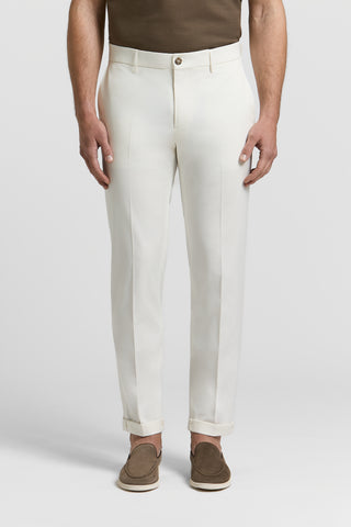 Pure cotton gabardine chino trousers