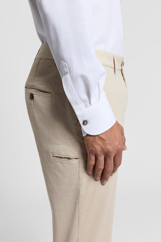 Pure cotton gabardine chino trousers