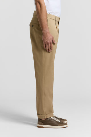 Pure cotton gabardine chino trousers
