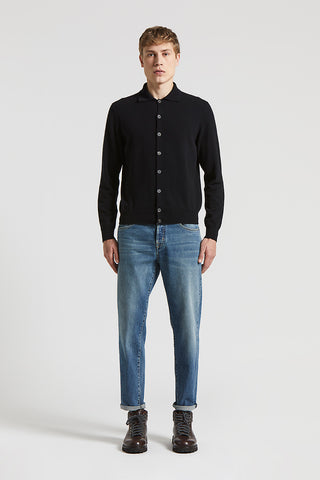 Regular-fit light wash denim jeans