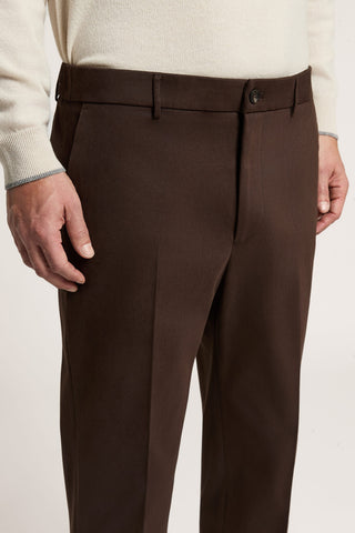 Cotton gabardine jogger trousers