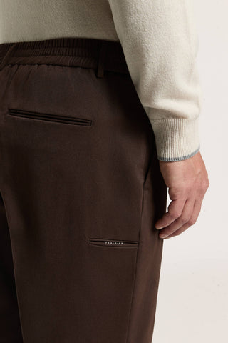 Cotton gabardine jogger trousers