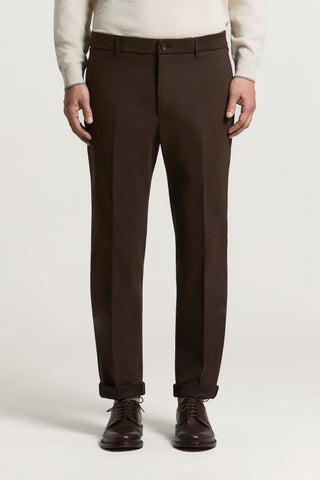 Cotton gabardine jogger trousers