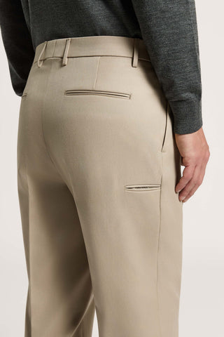Wool and cotton gabardine trousers