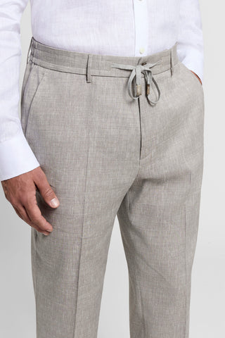 Linen wool jogger trousers