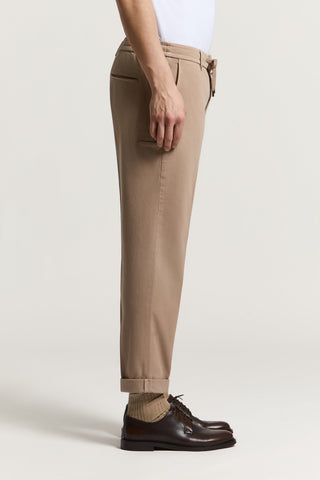 Cotton gabardine jogger trousers