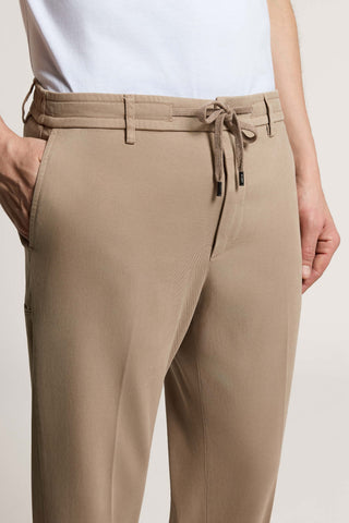 Cotton gabardine jogger trousers