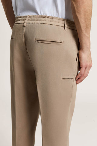 Cotton gabardine jogger trousers