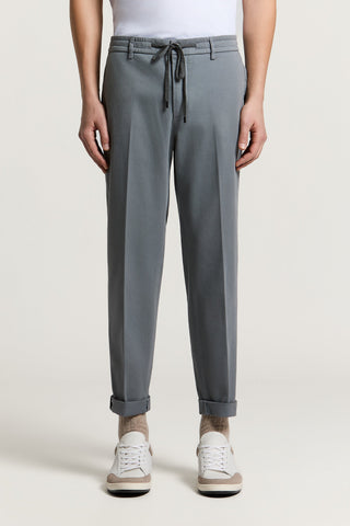 Cotton gabardine jogger trousers