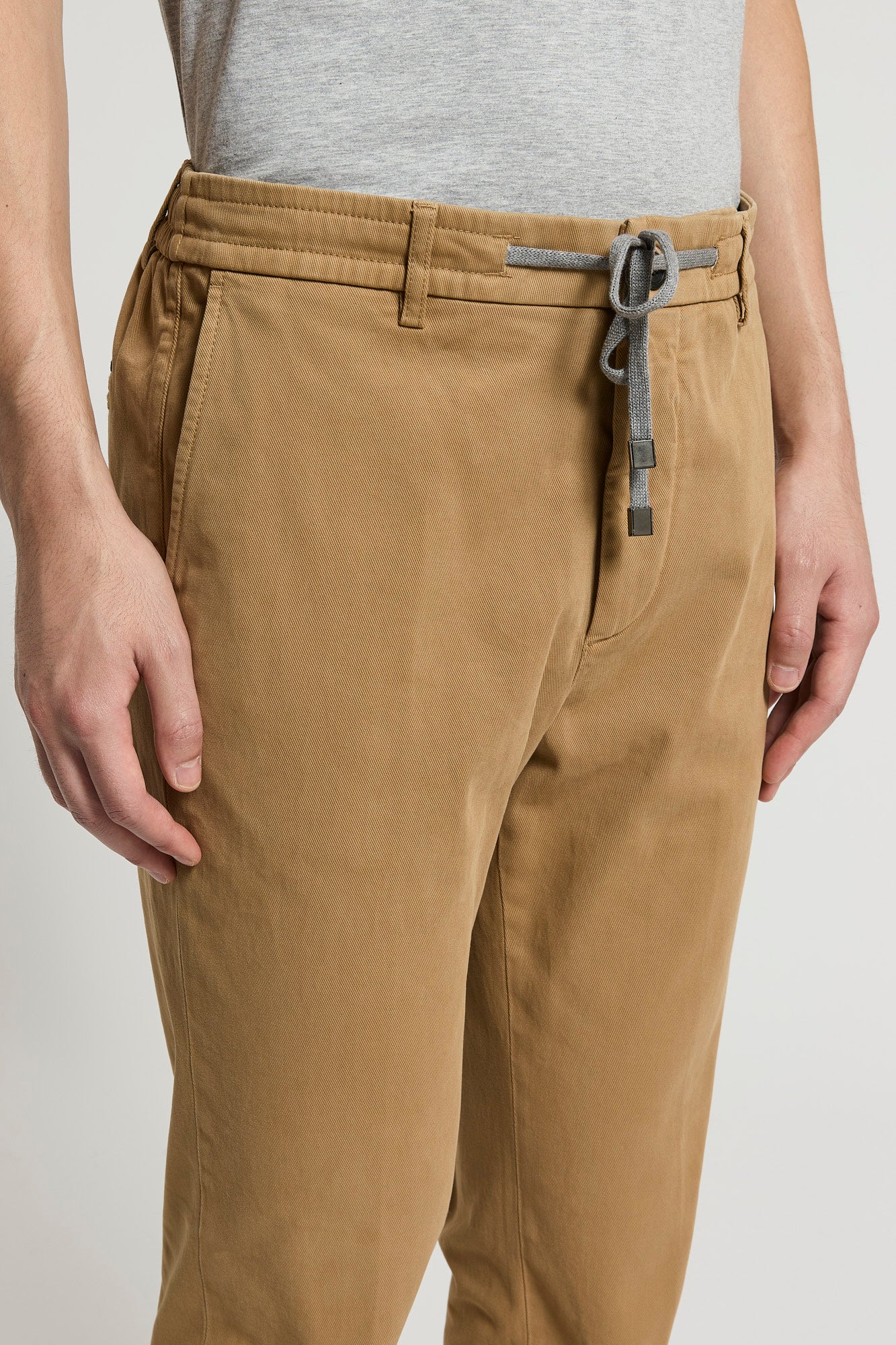 Cotton gabardine jogger trousers | Peserico US