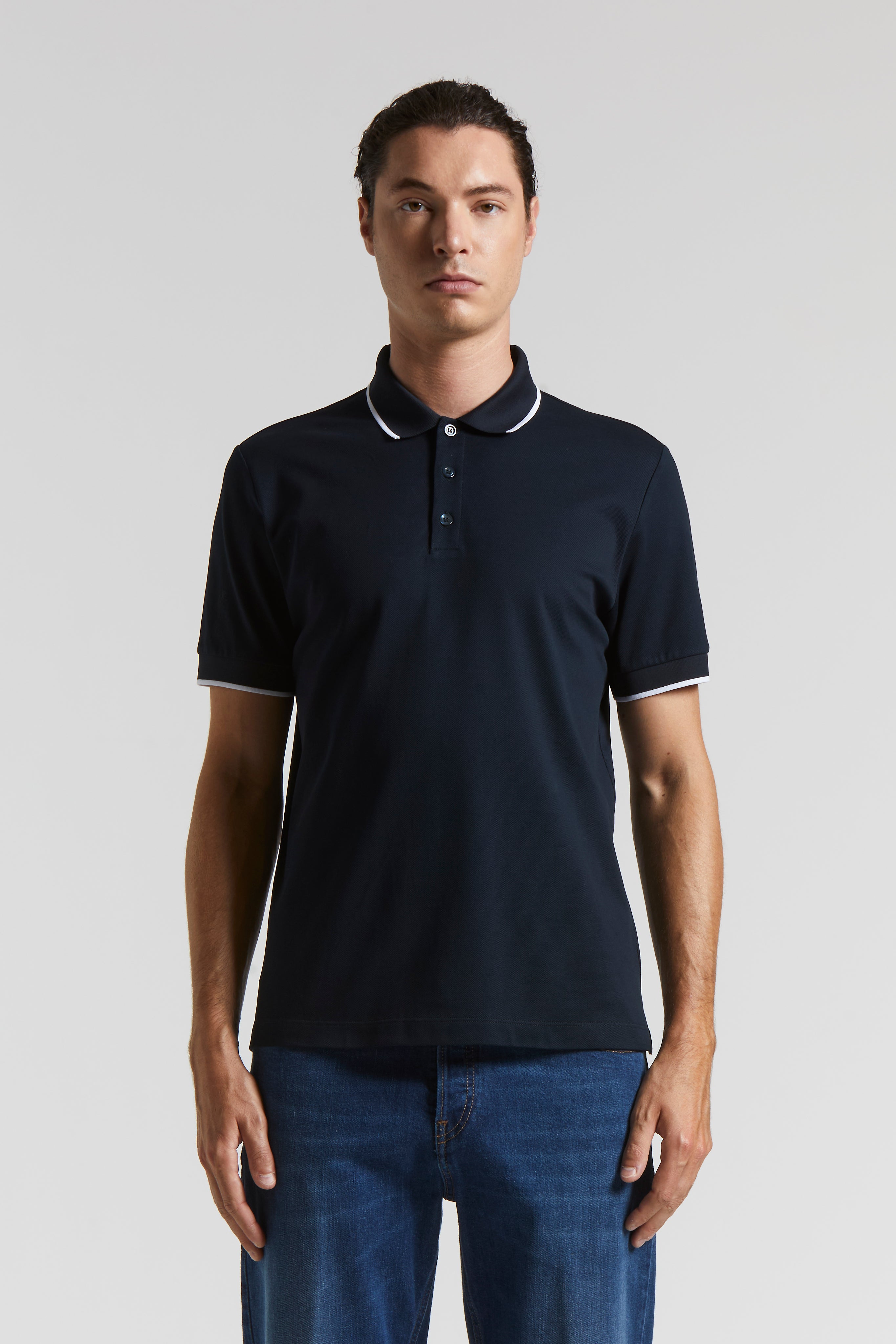 Lightweight Supima cotton piqué polo shirt | Peserico US
