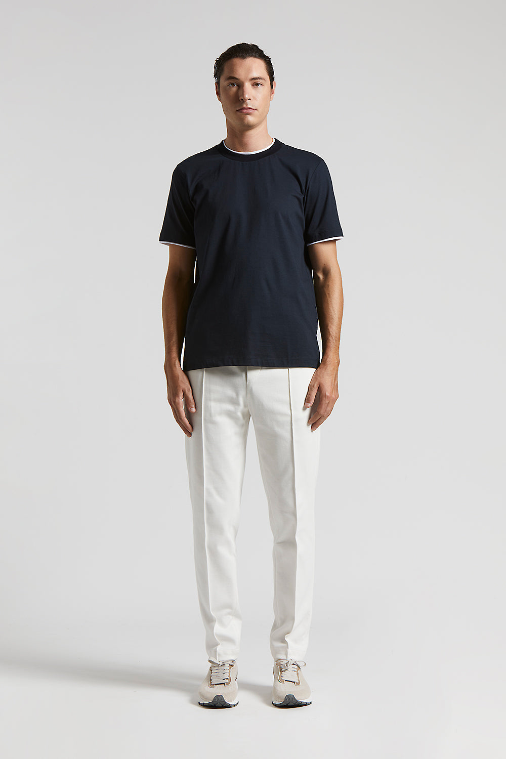 Tシャツ・カットソー PESERICO SS25 T-shirt in pure cotton yarn (R59003F14 H01) Peserico T-shirt In Pure Cotton Yarn | italist