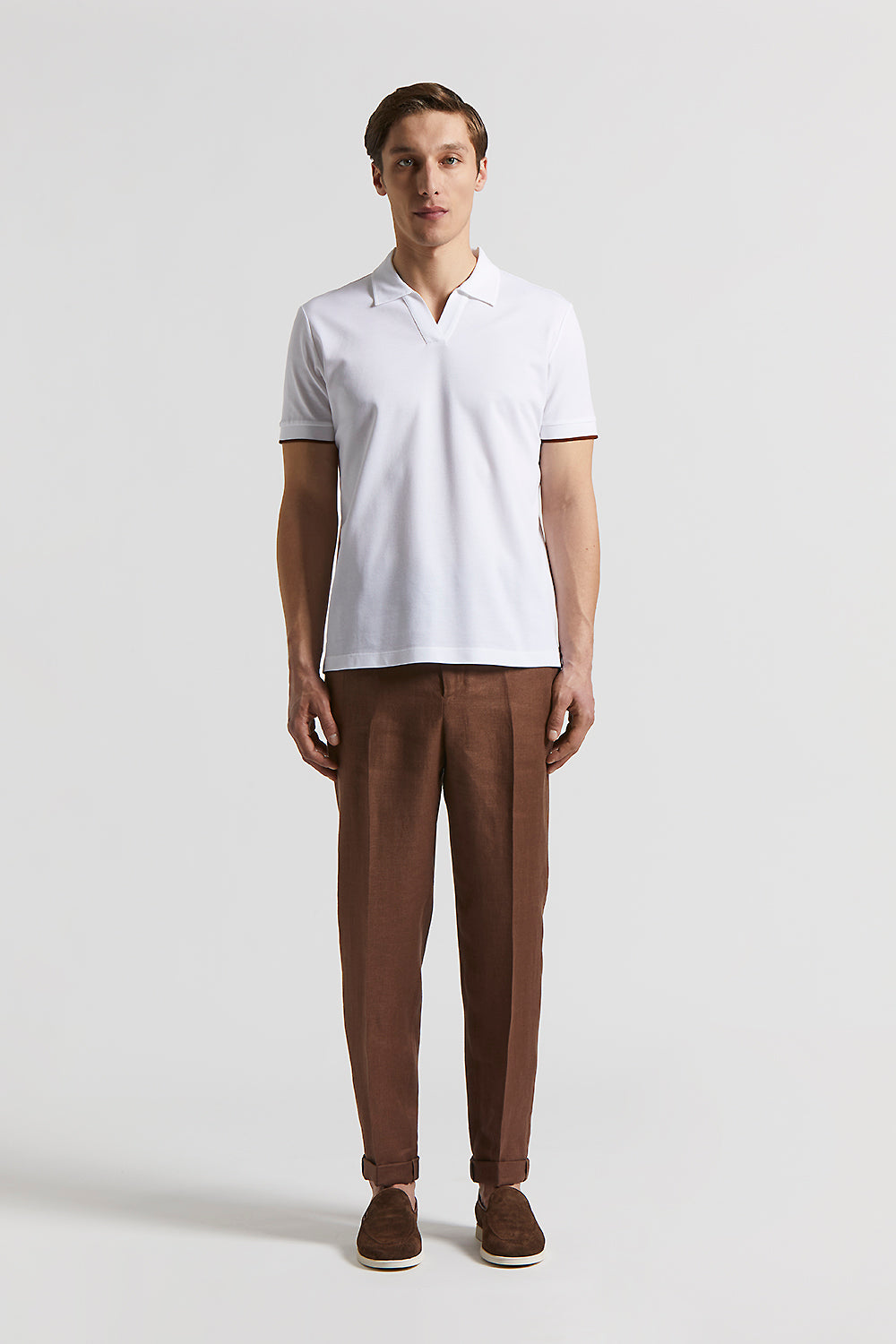 Lightweight Supima cotton piqué polo shirt | Peserico US