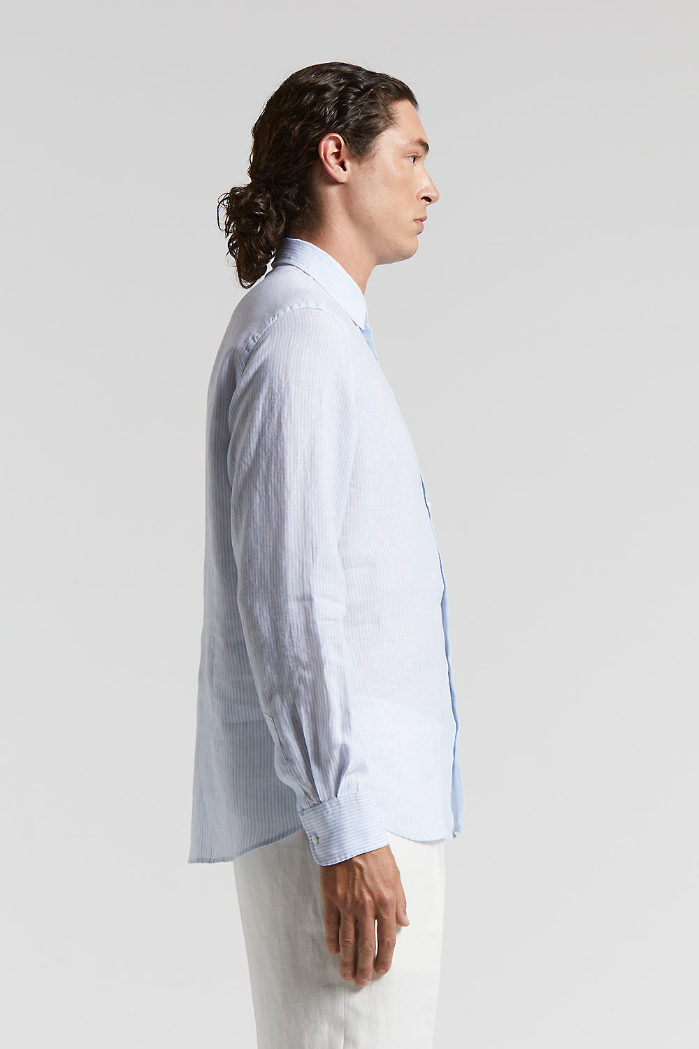 Tシャツ・カットソー PESERICO SS25 Pure linen striped canvas shirt (S06115 985) Striped pure linen shirt | Peserico US