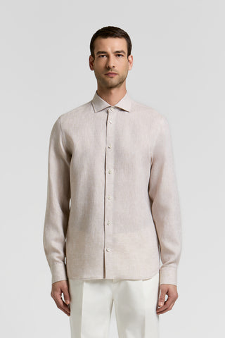 Slub pure linen shirt