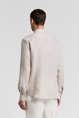 Slub pure linen shirt